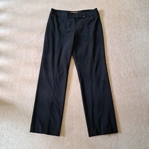 Ellen Tracy Wide Leg Pants Ladies 10 Black Dress Pant Classic Flat Front